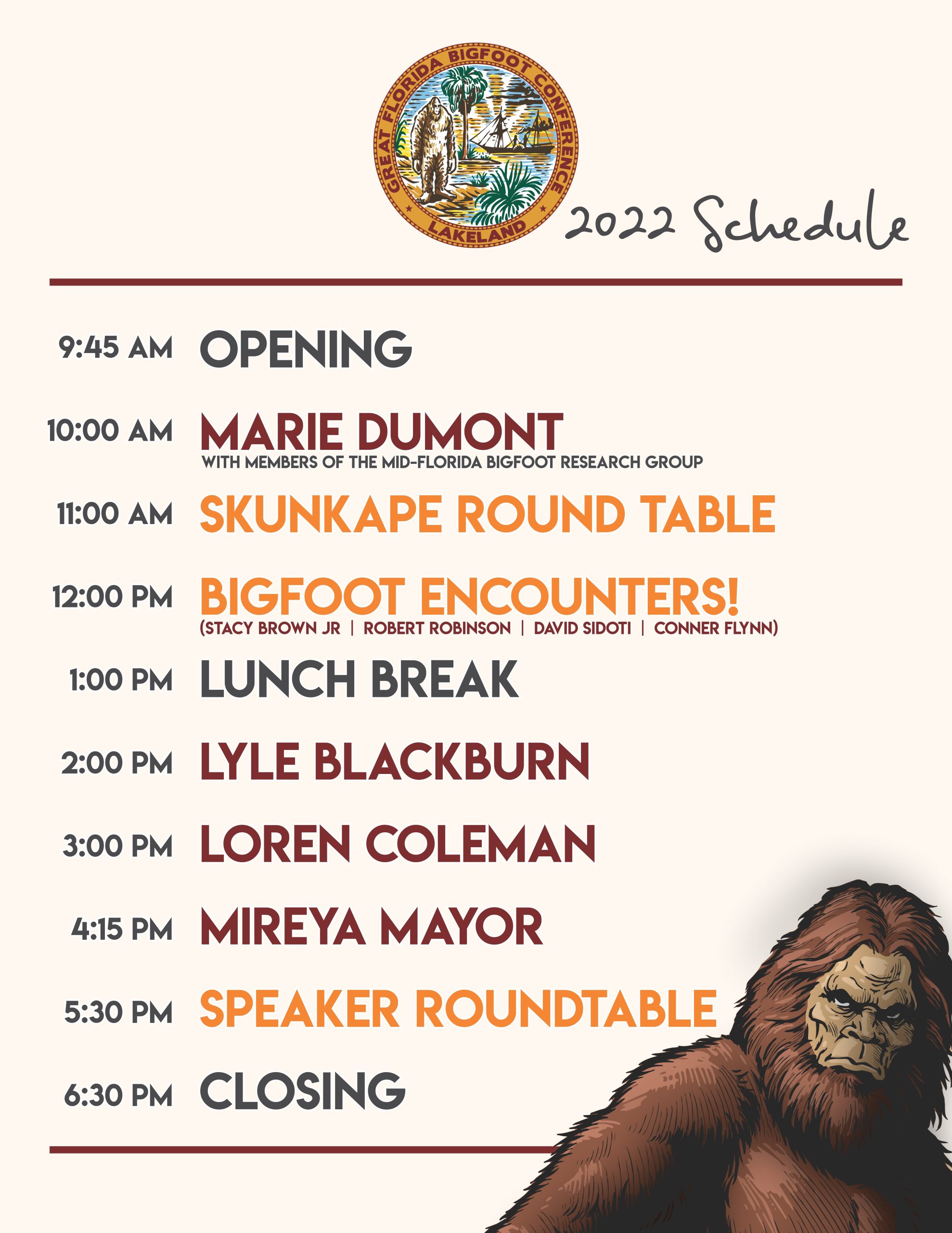 GFBC22 - Schedule