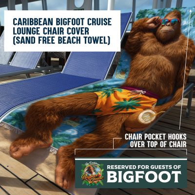 Caribbean Bigfoot Cruise Oversized Microfiber Beach Towel